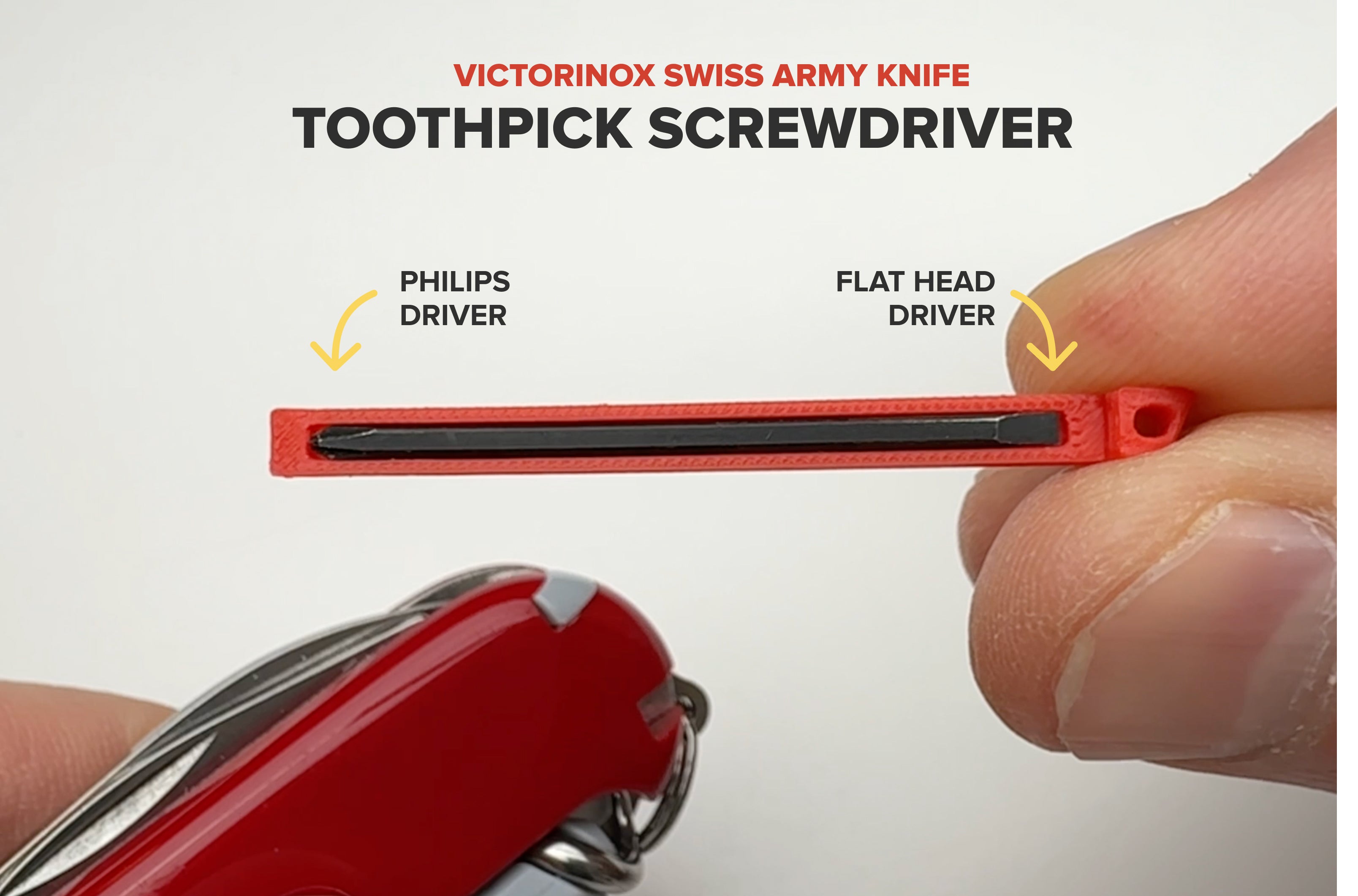 Toothpick Precision screwdriver mod for Victorinox Swiss Army Knive (S ...
