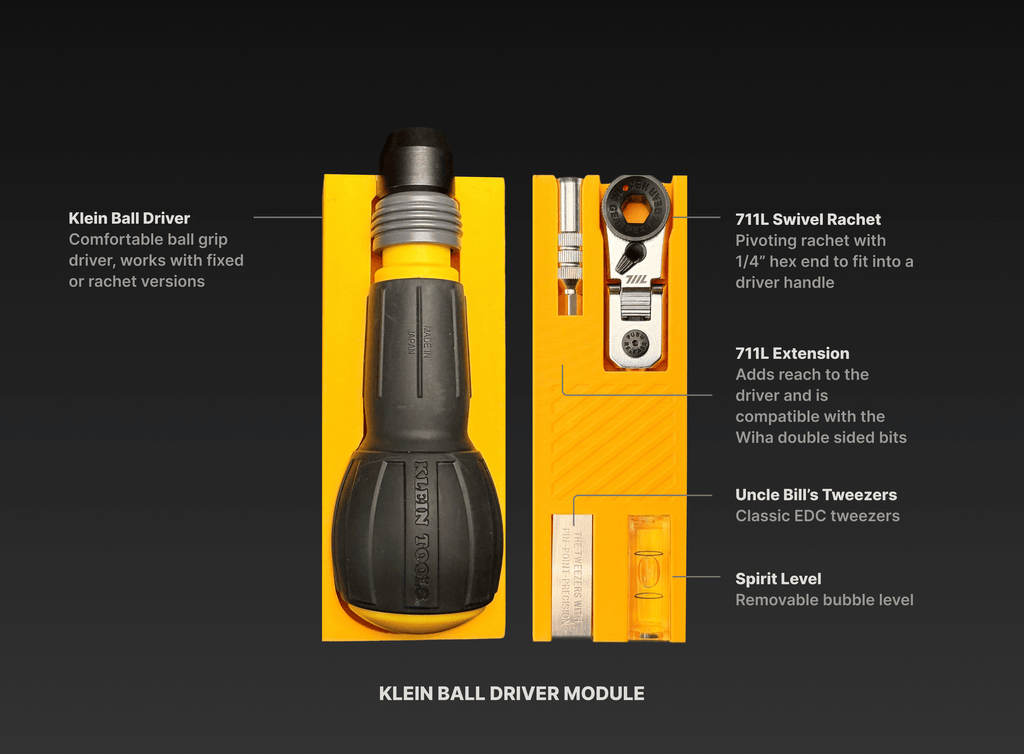 Snapmatic Klein ball driver module