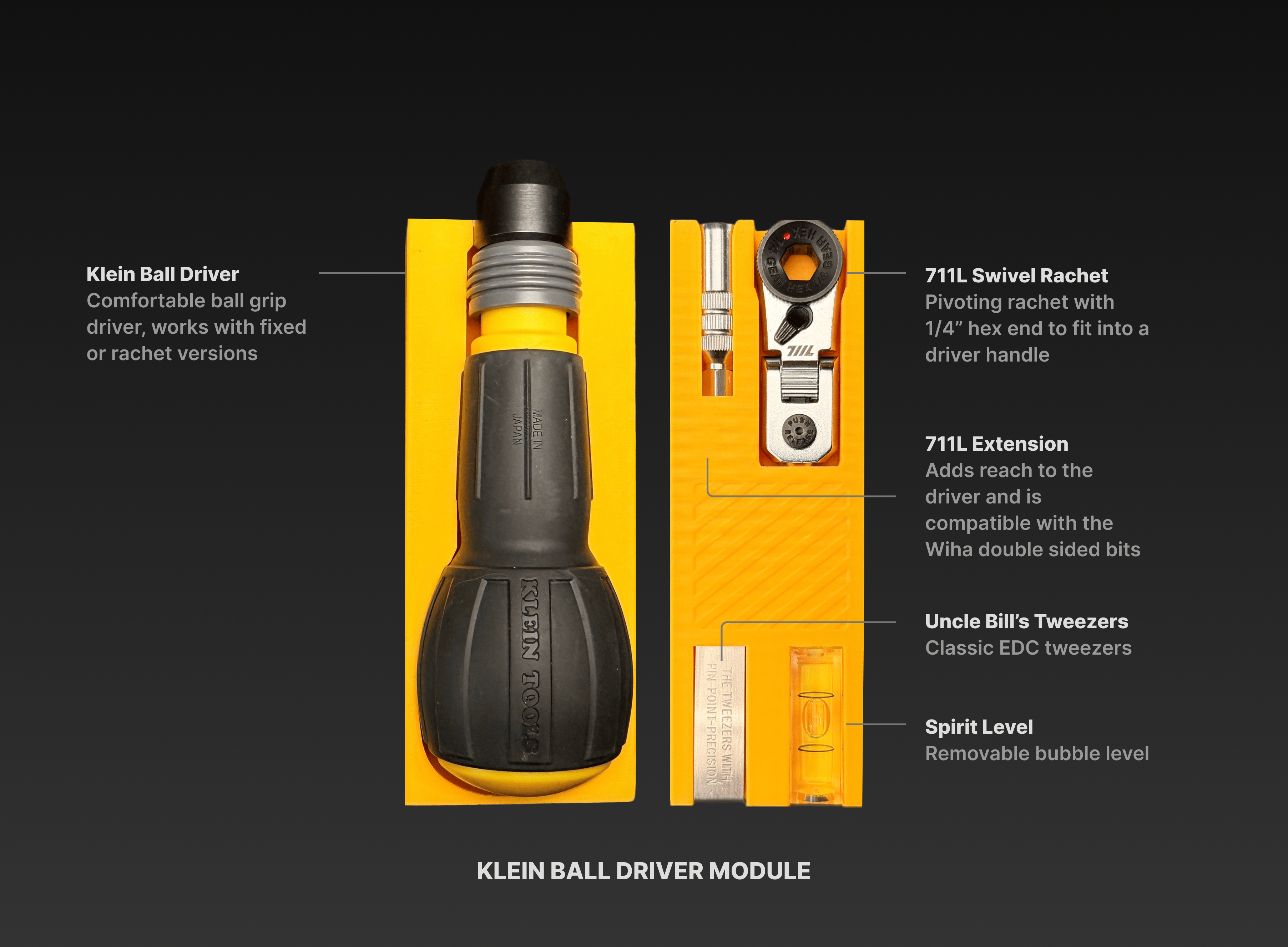 Snapmatic Klein ball driver module