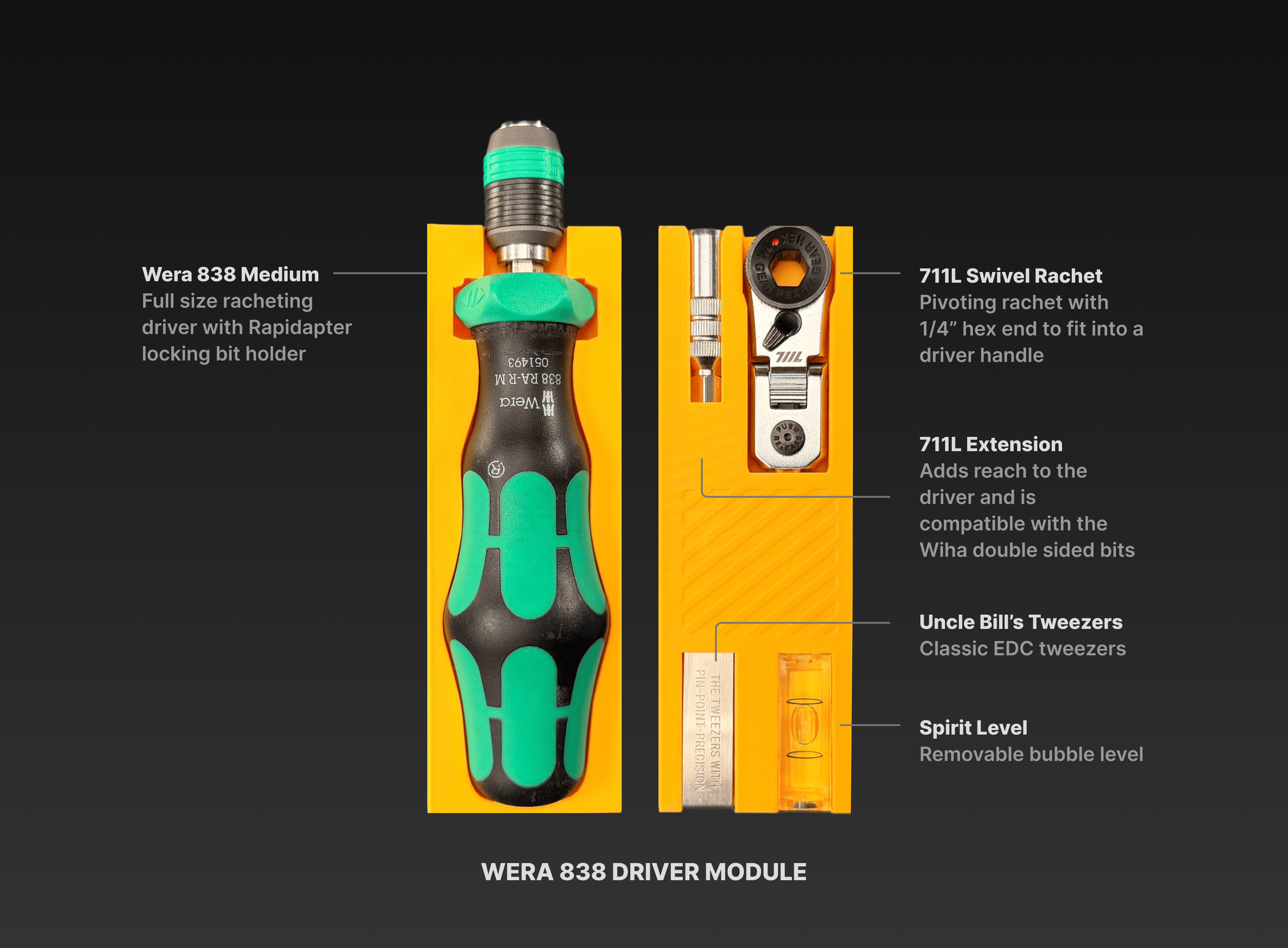 Snapmatic Wera 838 RA M driver module